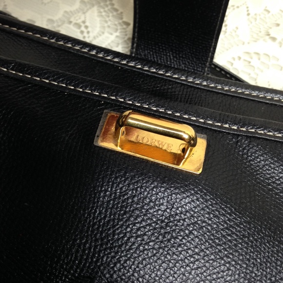 (SOLD) Authentic Loewe, Spain Black Leather Shoulder-CB - Picture 11 of 15